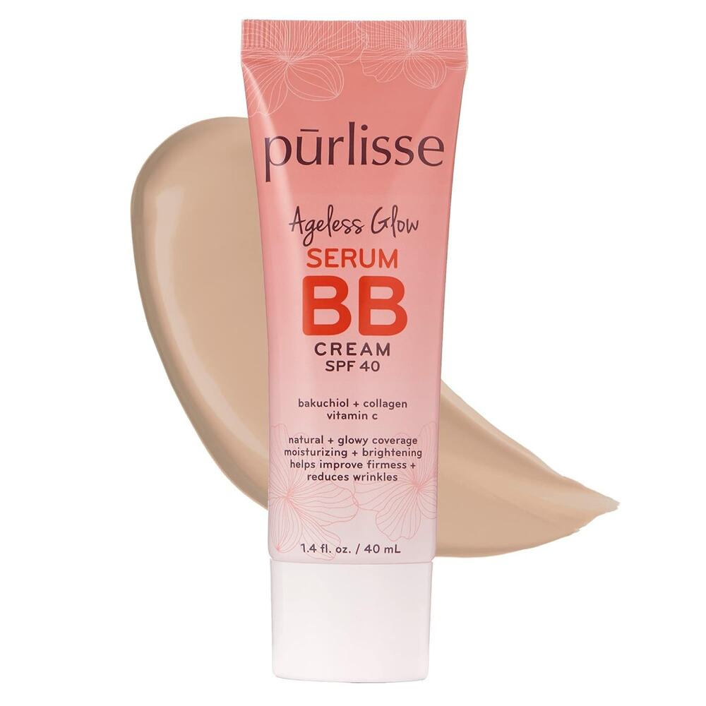 Purlisse Ageless Glow Serum BB Cream in SPF 40 Light Medium 1.4 oz 40 mL